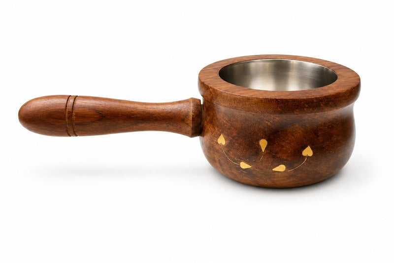 Radin Bakhoor Burner Beautiful Design Wooden Hand Crafted Incense Burner with Handle - Image 2