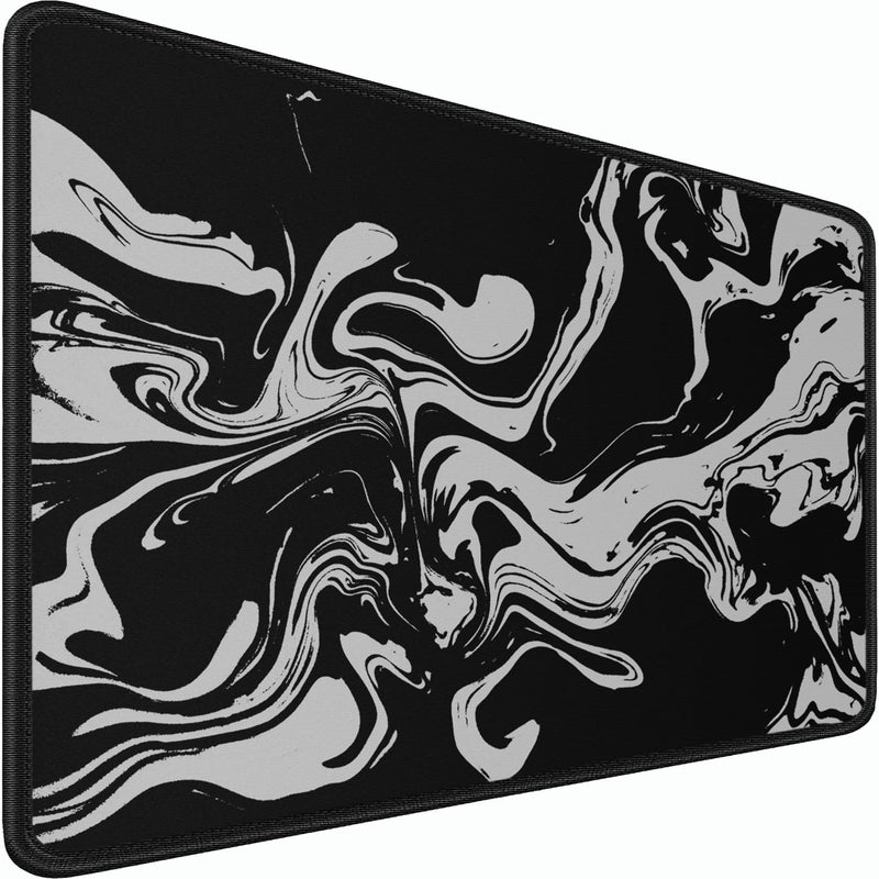 Naukay Gaming Mouse Pad, 31.5x15.7 inch Large Extended Computer Keyboard Mouse Mat, Water Resist Non-Slip Mousepad Rubber Base Long XXL Desk Mouse Pad for Gaming, Office & Home, Marble White - Image 1
