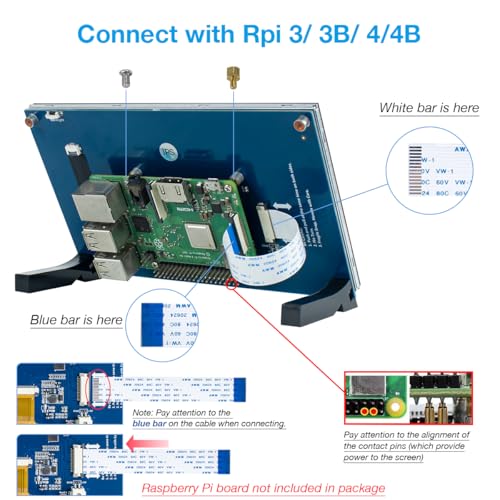 Hosyond 7 Inch Touchscreen IPS DSI Display Compatible with Raspberry Pi 5/4/3, 800x480 Pixel Capacitive Screen MIPI Driver-Free Interface - Image 5