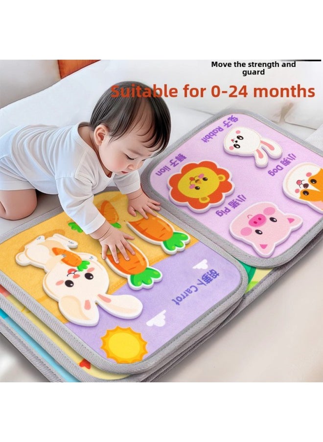 Baby's Hand Tear Cloth Book Baby Early Education Tear Book Tear Can't Bite Magic Wash Educational Toys Quiet Book Enlightenment-Color:[three-dimensional Tear-off Book] Washable/chewable/tear-resistant/repeatedly Pasted-Specification:【animal World】cognitive Animals/funny Animals  - Image 4
