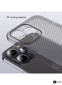 Generic For iPhone 12 Pro Max Honeycomb Hollow Heat Dissipation Phone Case(Black)  - Image 2