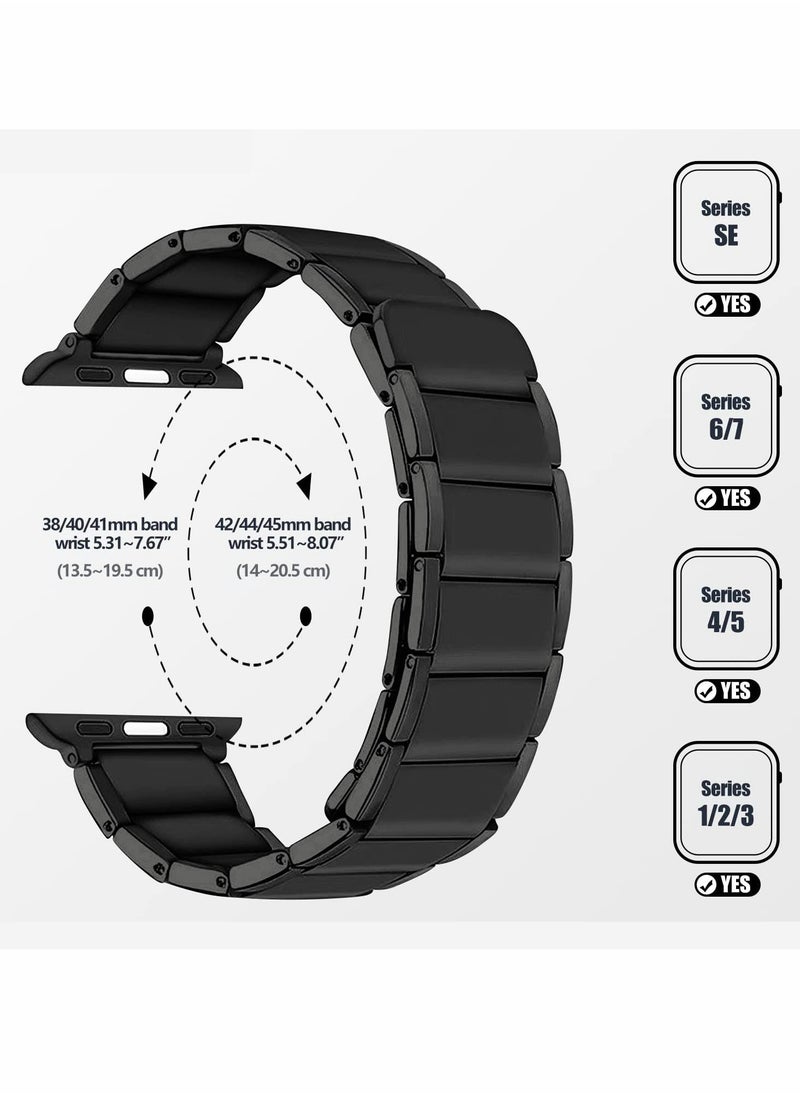 Generic - Magnetic Metal Replacement Bands for Apple Watch 45mm 44mm Compatible Straps - Image 1