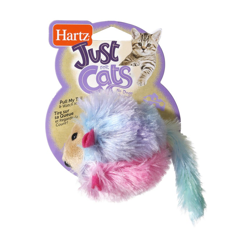 Hartz Just For Cats Running Rodent Vibrating Plush Mouse Cat Toy - Image 1