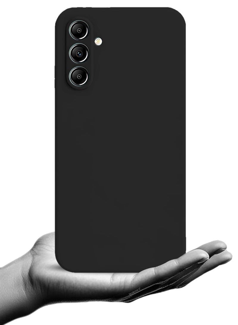 YJS 2Packs Liquid Silicone Case for Samsung Galaxy A16 Protective Phone Case with Soft Anti-Scratch Microfiber Lining Utra Slim Drop Protection Phone Cover with 3D Screen Protector - Black-2 - Image 5