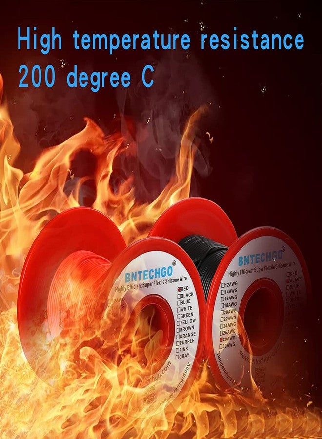 BNTECHGO 28 Gauge Silicone Wire Spool Red and Black Each 250ft Flexible 28 AWG Stranded Tinned Copper Wire - Image 5