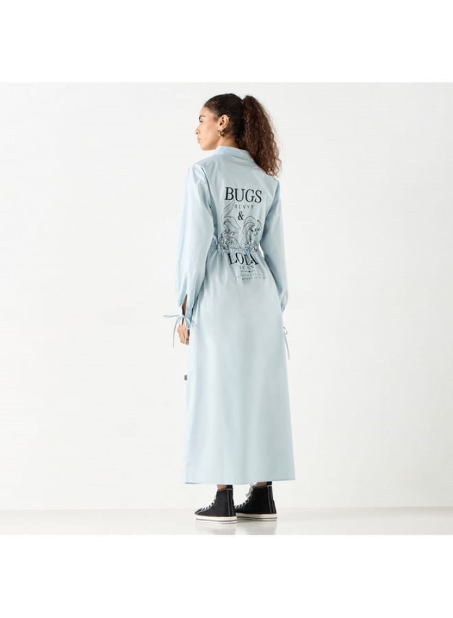 SP Characters Looney Tunes Shirt Dress with Long Sleeves and Drawstring Tie-Ups  - Image 2