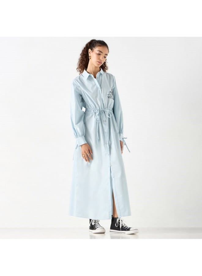 SP Characters Looney Tunes Shirt Dress with Long Sleeves and Drawstring Tie-Ups  - Image 1
