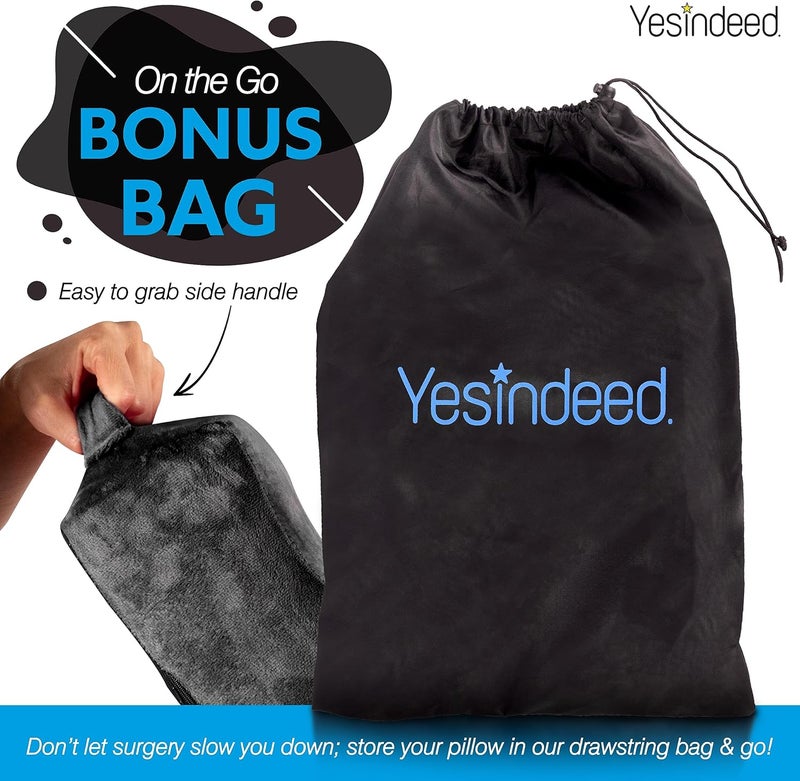 YESINDEED وسادة رفع المؤخرة البرازيلية الأصلية - معتمدة من قبل الأطباء لكرسي التعافي بعد الجراحة - وسادة فوم BBL + حقيبة غطاء دعم ثابت لتقنية دعم المؤخرة... - Image 2