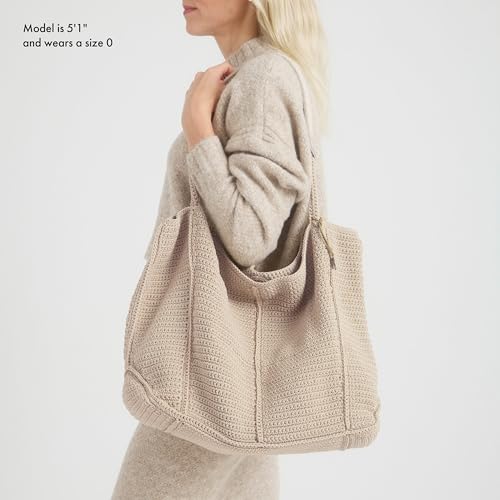 The Sak Los Feliz Large Tote Bag - Hand Crochet Handbag With Stylish Design For Everyday - Roomy, Durable, Lined Purse With Shoulder Bag Strap, Zipper Pocket for Tavel, Beach Bag - Image 5