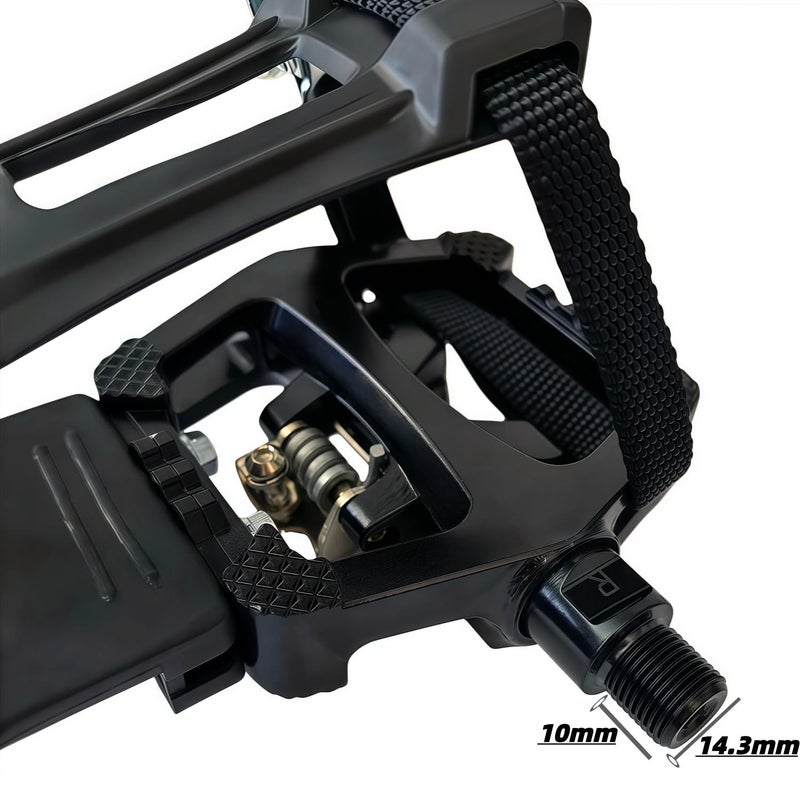 YBEKI Pro-Grade SPD Spin Bike Pedals and Straps/Toe Clip for Indoor Exercise Cycling & Spin Peloton/Schwinn/Sunny/Bikes Compatible, 9/16" Axle with Sealed Bearings + 12-Month Warranty - Image 5