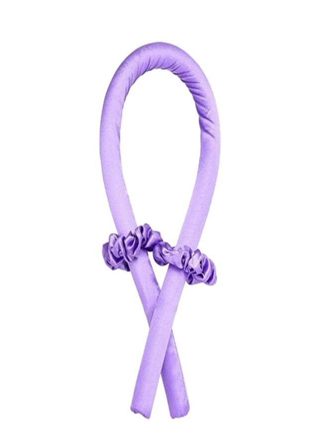 فيربو أداة تجعيد الشعر بدون حرارة من حرير التوت من فيربو، مزودة بربطات شعر وعصابة رأس، لتجعيد الشعر وتموجاته بدون حرارة، لون وردي، طقم واحد - Image 1