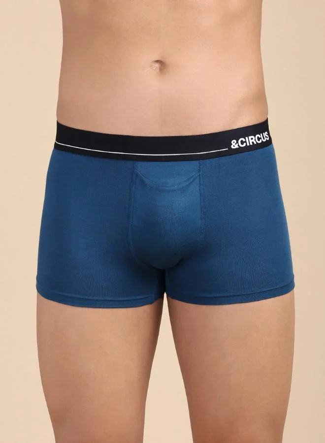 andCircus &Circus Men's Puresoft Beechwood Modal Trunk | Mens Underwear Innerwear Men Gym Underwear for Men | Blue Curacao