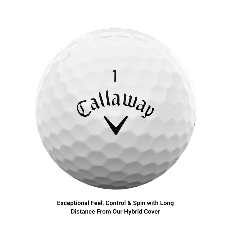 Callaway كرات جولف مطاطية فائقة النعومة 12B عبوة، بيضاء - Image 2