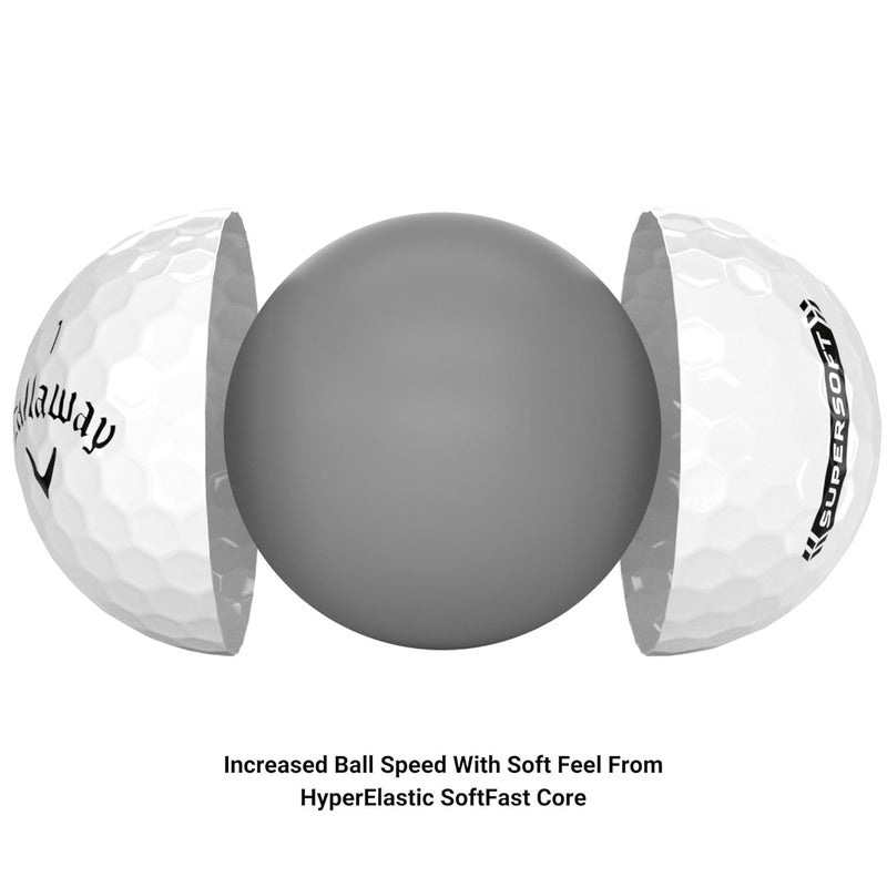 Callaway كرات جولف مطاطية فائقة النعومة 12B عبوة، بيضاء - Image 3