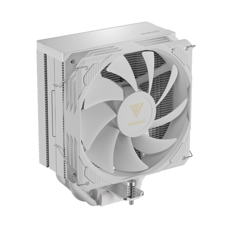 Gamdias Boreas M2-510 WH | CPU Cooler 120mm Fan| Support AMD & Intel CPU Socket AM5, AM4 / LGA 1700, 1200, 1151, 1150/ PWM Case Fans/72.94CFM Air Flow/ 5 Heat Pipes -White - Image 3