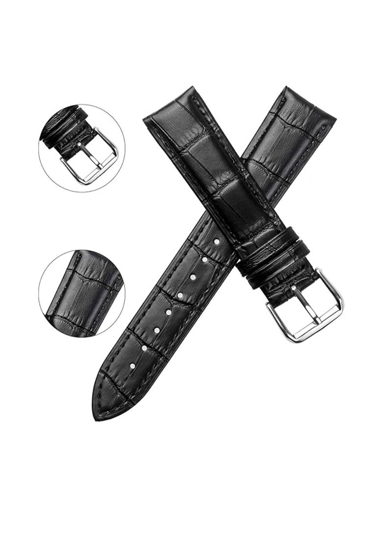 Adando Genuine Leather Watch Strap Soft Bamboo Pattern Genuine Cowhide Leather Strap Leather Replacement Watch Band for Men Women 20mm 22mm Replacement Bands for Watch Accessories for Watch