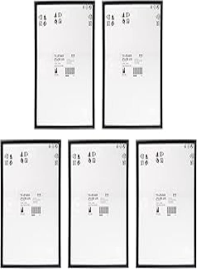 Ikea YLLEVAD Black A4 21 x 30 cm Basic Lightweight Photo Frames, Plastic & Paperboard - Set of 5