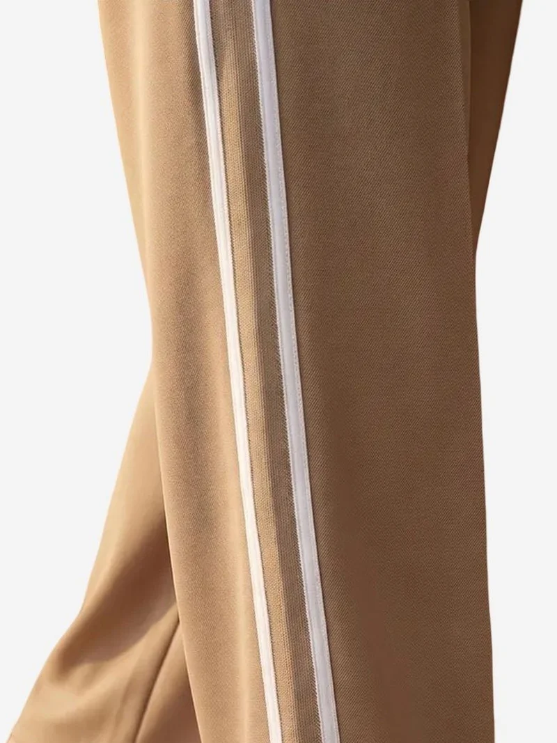 My Fashion Camel Brown MY FASHION High-Waist Pleated Wide-Leg Trousers for Women | Best Price UAE