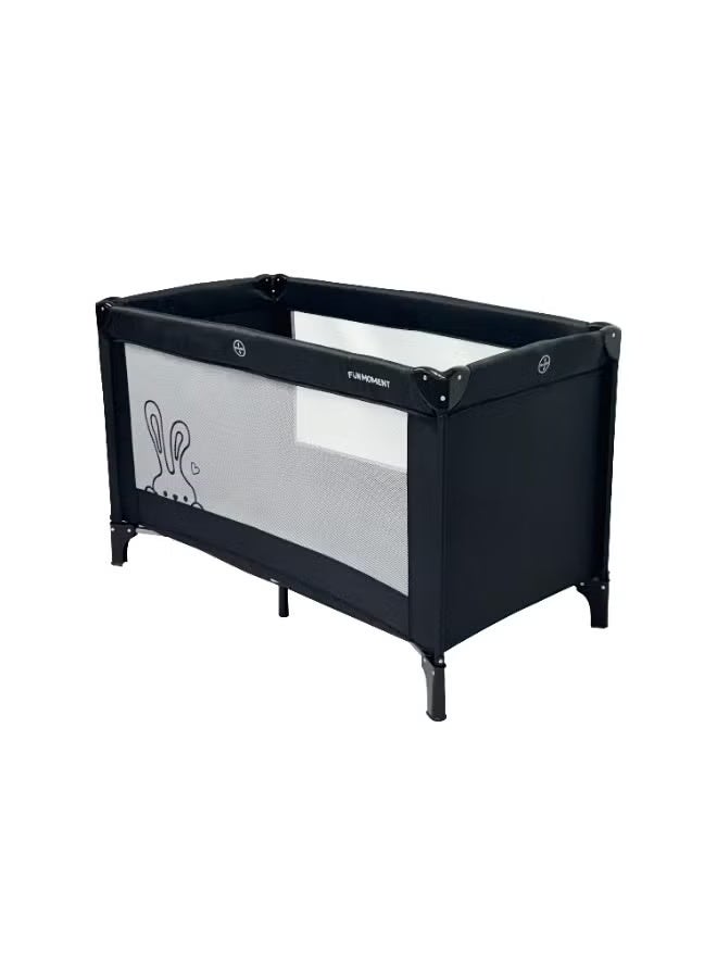 Portable playpen , bassinet with front wheels for easy movement, mattress and carrying bag - easy to fold, full mesh ventilation, travel safe - Image 3