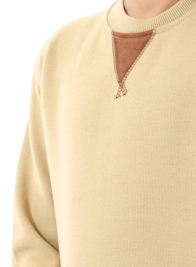 Andora Long Sleeves Slip On Kashmir Boys Sweatshirt_Khaki - Image 4