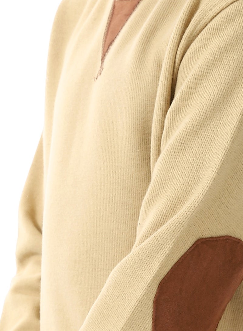 Andora Long Sleeves Slip On Kashmir Boys Sweatshirt_Khaki - Image 5