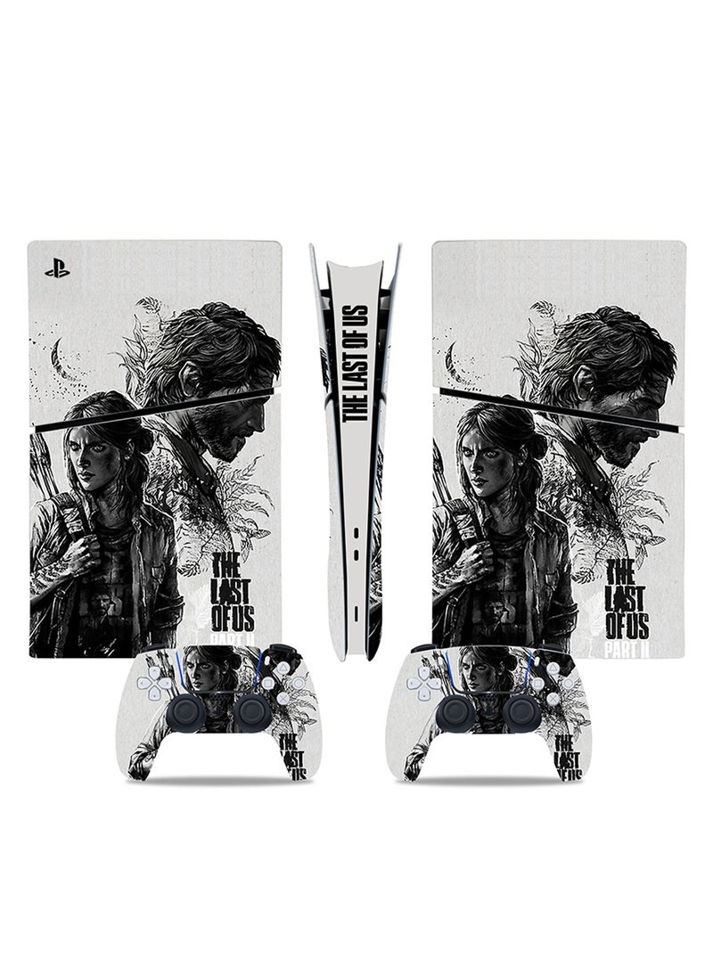 IINE Sony PS5 Slim Console Controller Skins Set, Skin Wrap Decal Sticker PS5 Slim Digital Edition Console, Protective Film Sticker for PS5 Slim (The Last Of Us), PS5 Slim Digital Edition Console Sticker  - Image 1