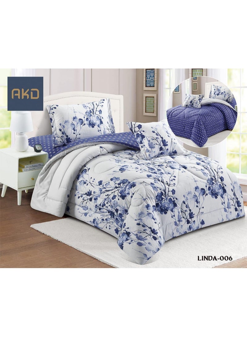Luxurious single comforter set with medium summer filling, consisting of 4 pieces /Single size170+230cm