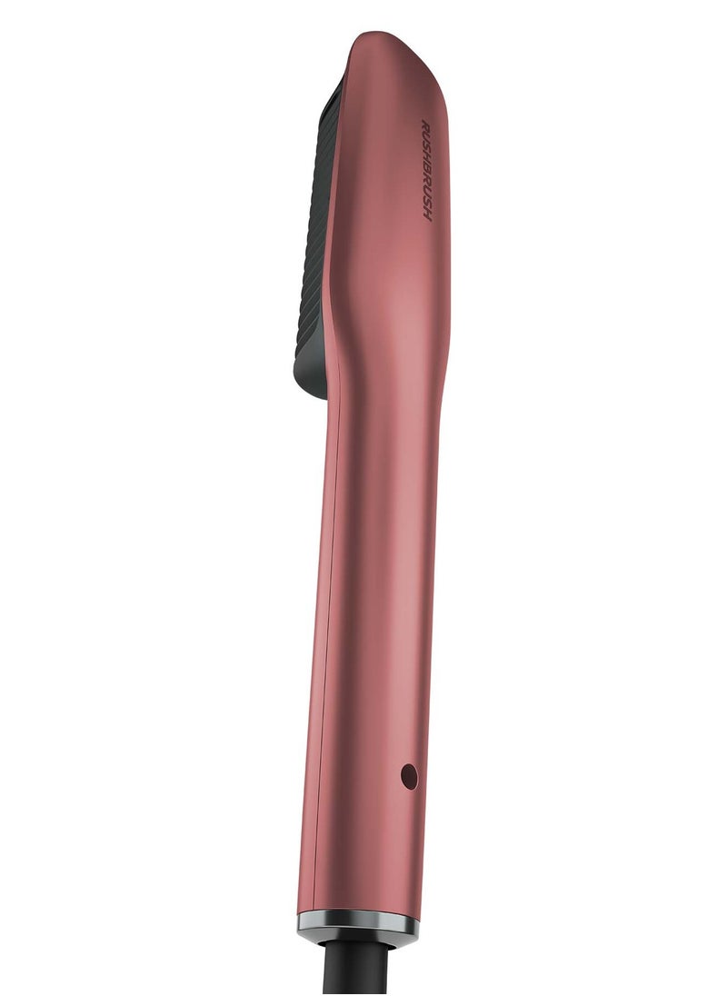 Rush Brush - S2 Elite Straightening Brush - 30 Watts - 10 heat settings from 120°C up to 210°C with a MCH Heater - LCD Screen - Triple Row Ceramic Coated Comb Teeth - Rose Gold - Image 1