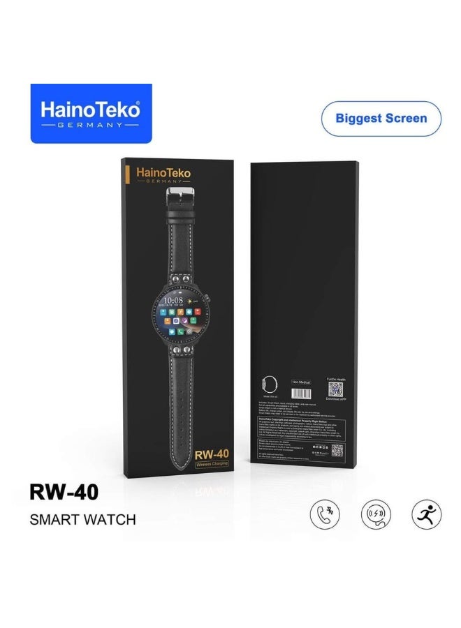 هينو تيكو ساعه هاينو تيكو بشاشة كبيرة باستراب جلد ساعه رجال الاعمال موديل RW-40 - Image 2