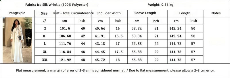 Qi Ta Elegant Embroidered Long Cardigan for Women - Floral Stitching, Loose Fit, Long Sleeve - Image 4