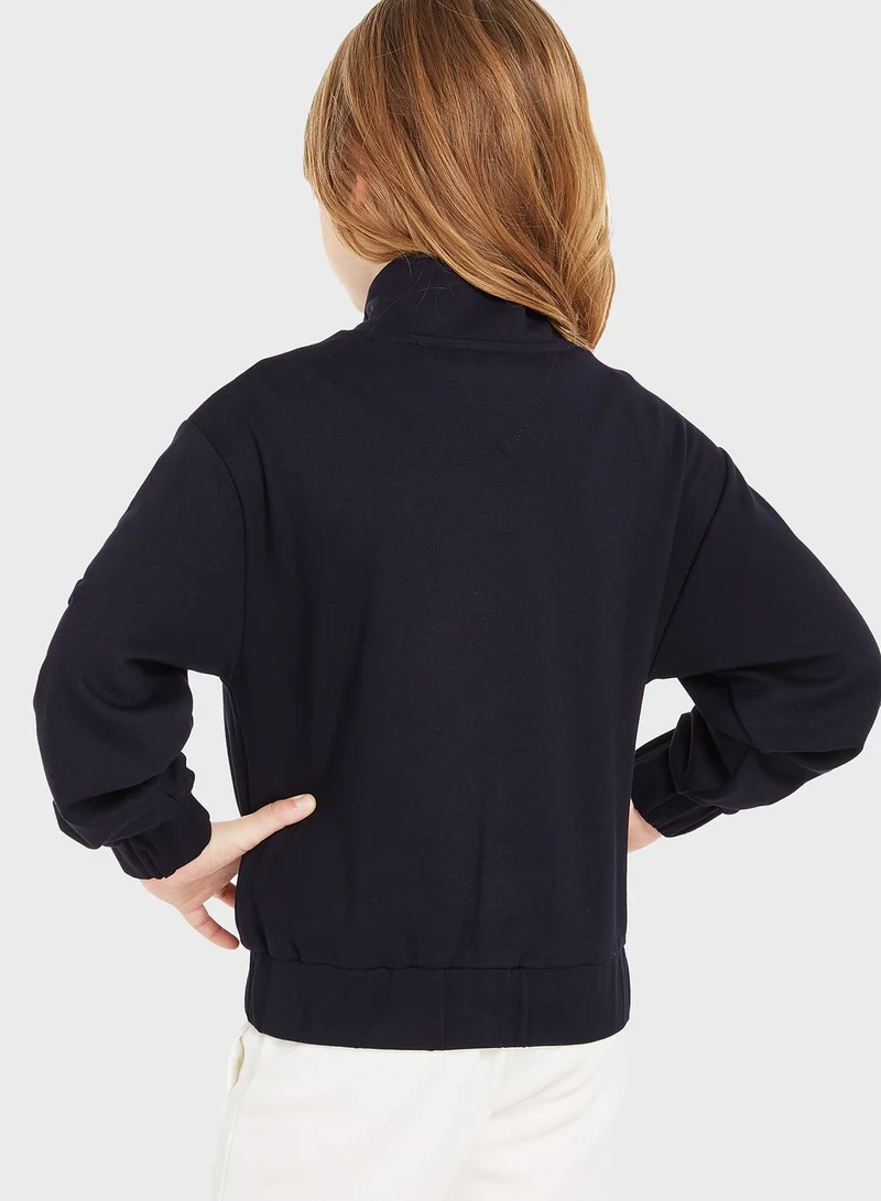 TOMMY HILFIGER Kids Global Striped Zip Thru Jacket
