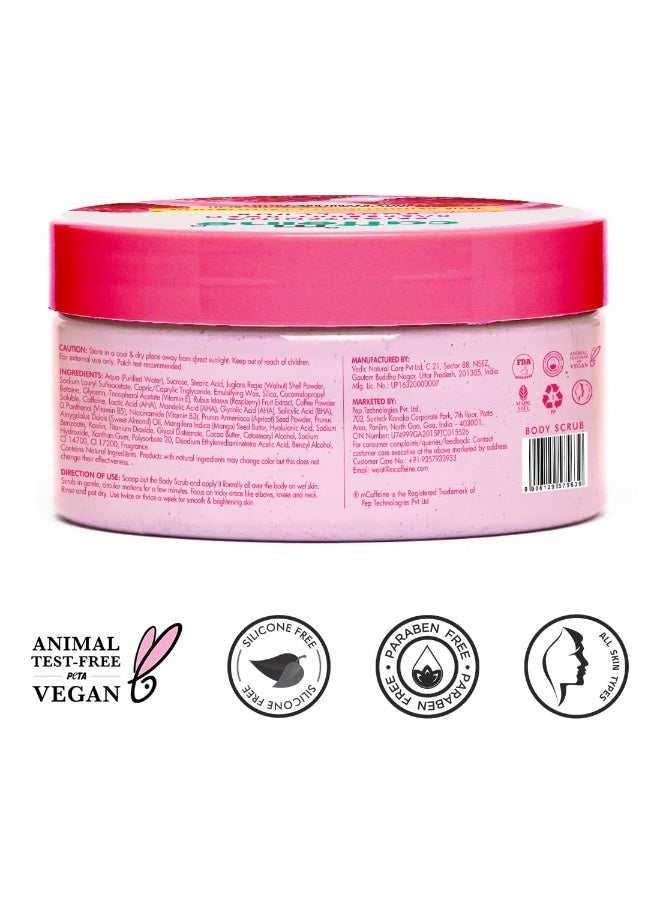 إم كافيين مقشر الجسم بالتوت والكافيين | إزالة السمرة | AHAs - حمض اللاكتيك والجليكوليك، النياسيناميد | غني بفيتامين C لبشرة أكثر إشراقًا ونعومة | إزالة الجلد الجاف والميت | رائحة التوت والفواكه - 175 جم - Image 2