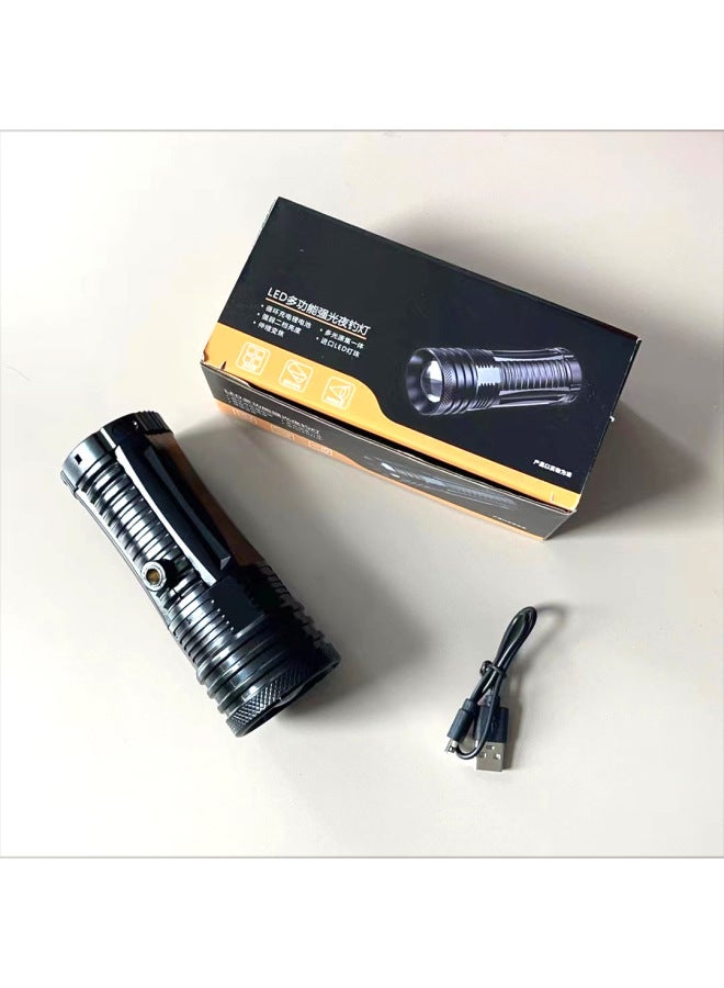 Fishing Lamp Night Fishing Lamp Purple Table Fishing Super Bright Fish Lamp High Power Rechargeable Blue Light Flashlight Strong Light 20W Luminous-Color:Lamp + Large Bracket  - Image 4