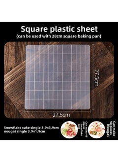 Snowflake Crisp Nougat Mold Plate Handmade Diy Tools Suit Full Set Household Non-stick Cooling Shaping Active Chassis-Specifications:28cm Large Plastic Film-Color:See Figure