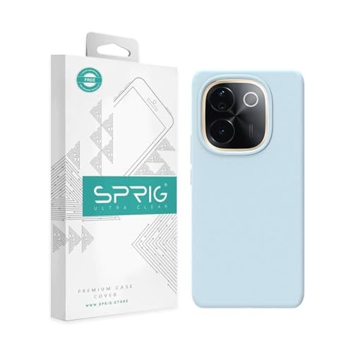 SPRIG Compatible with iQOO Z9S Pro Premium SilkTone Back Cover Drop Tested Shock Proof Mobile Case for Men, Women, Boys and Girls with Camera Protection (Light Blue) - Image 1