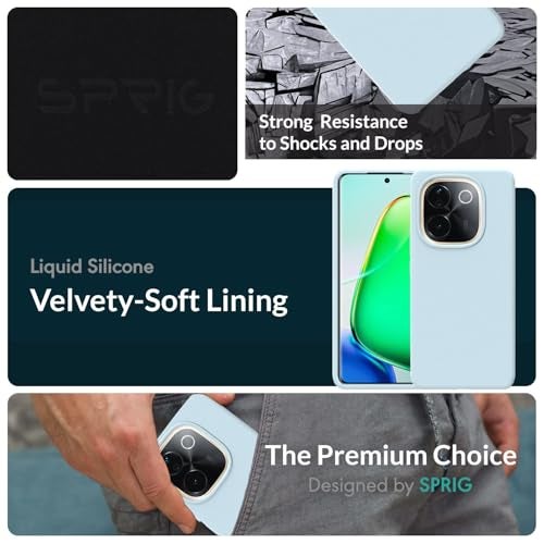 SPRIG Compatible with iQOO Z9S Pro Premium SilkTone Back Cover Drop Tested Shock Proof Mobile Case for Men, Women, Boys and Girls with Camera Protection (Light Blue) - Image 2