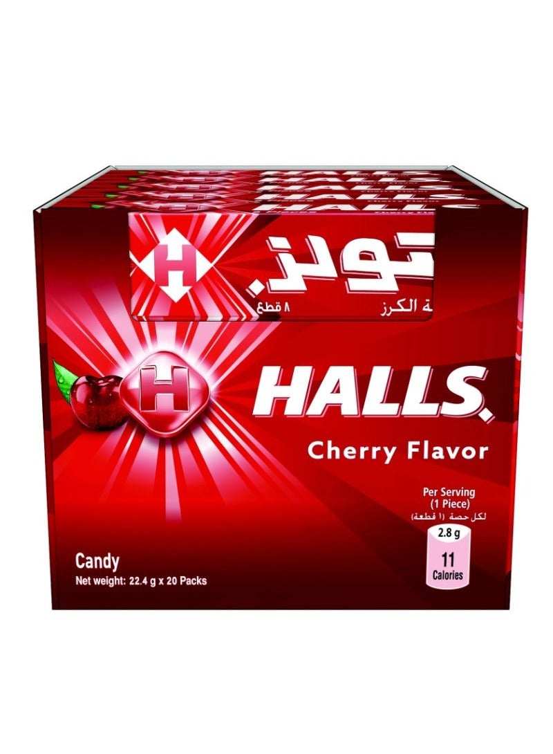 Halls Cherry Flavor Candy 20 x 22.4g - Image 1