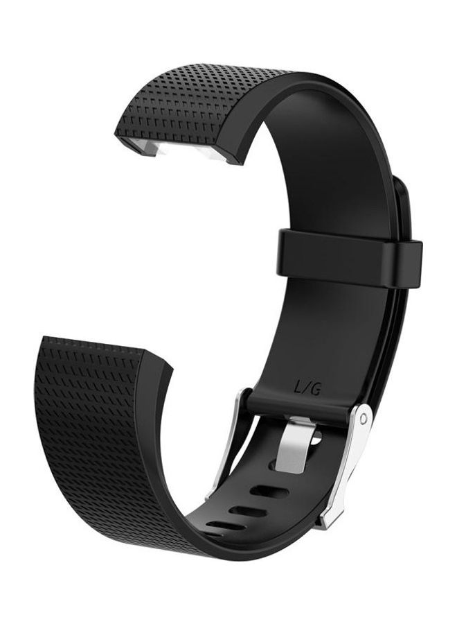 NIBEMINENT Common Texture Silicone Replacement Wrist Strap Watchband with Buckle For Fitbit Charge 2 Blue - Image 2