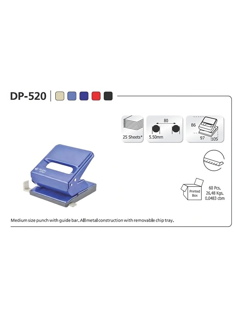 Kangaro 2-Hole Punch, 25 Sheet Capacity (DP-520) - Image 2