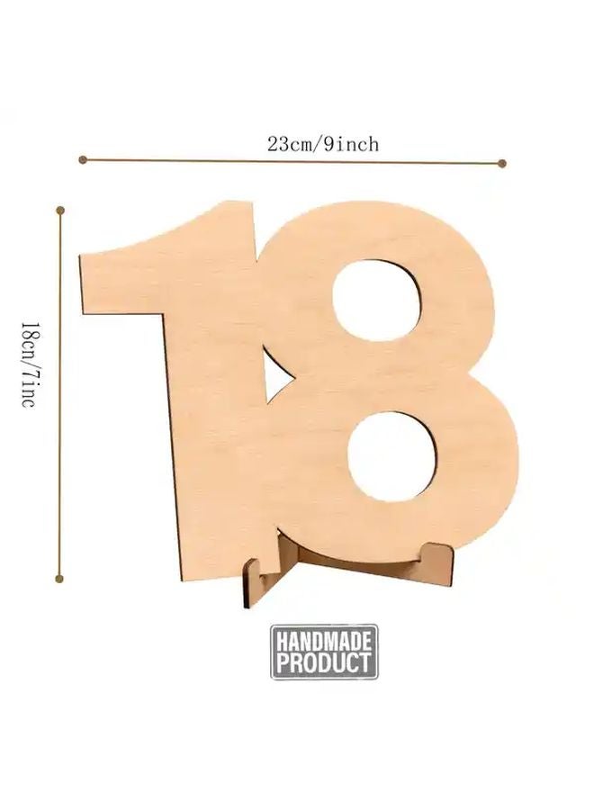 بطاقة معايدة بعيد ميلاد حجر ميل ذهبي خشبي مرقّم النوع 20 هدية مخصصة - Image 4