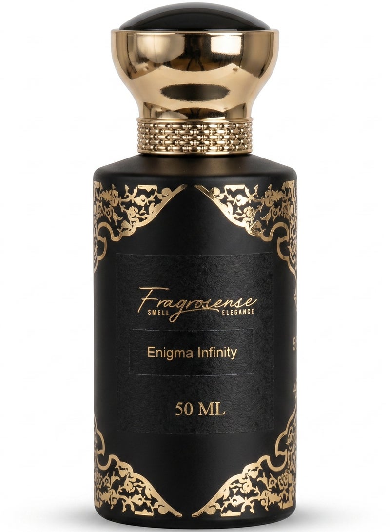 عطر إنغما إنفينيتي للجنسين 50 مل، عطر فرنسي فاخر يدوم طويلاً، عطر دافئ حار من الزعفران والورد وخشب الأجار والباتشولي، رائحة خشبية شرقية مميزة
