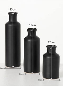 Garlo Ceramic vase set, modern home decor, decorative vase, suitable for kitchen, bedroom, office, living room, bathroom, as well as shelf decoration, table decoration, small vase  - Image 3