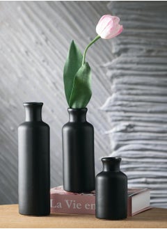 Garlo Ceramic vase set, modern home decor, decorative vase, suitable for kitchen, bedroom, office, living room, bathroom, as well as shelf decoration, table decoration, small vase  - Image 4