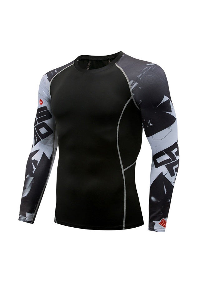 Workout Top Running T-Shirts Outdoor Hiking Mountaineering Weight Loss Fitness Sports Quick Drying Breathable Compression Shirt - Image 1