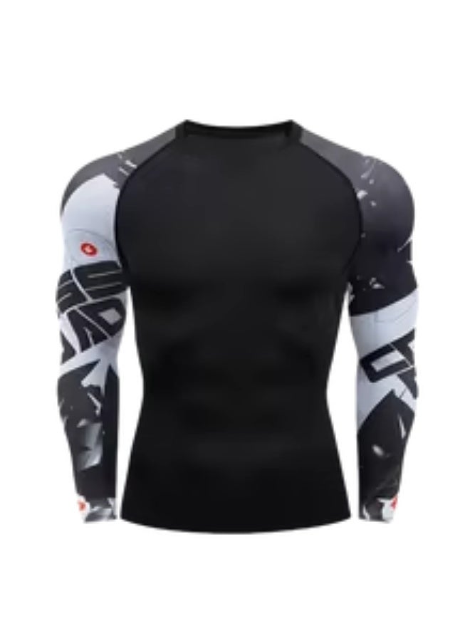 Workout Top Running T-Shirts Outdoor Hiking Mountaineering Weight Loss Fitness Sports Quick Drying Breathable Compression Shirt - Image 2