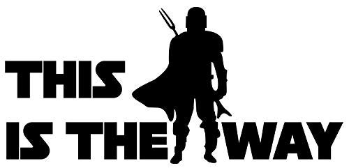 VALIANT COLLECTIONS This is The Way Sticker Vinyl Mandalorian Sticker for Car Truck and Van Indoor and Outdoor Use for Wall Long Lasting Waterproof Decal for Laptop MacBook VC 351 Black - Image 1