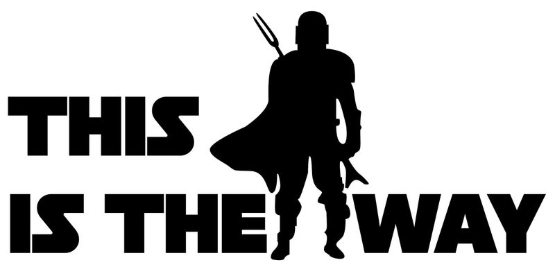 VALIANT COLLECTIONS This is The Way Sticker Vinyl Mandalorian Sticker for Car Truck and Van Indoor and Outdoor Use for Wall Long Lasting Waterproof Decal for Laptop MacBook VC 351 Black - Image 3