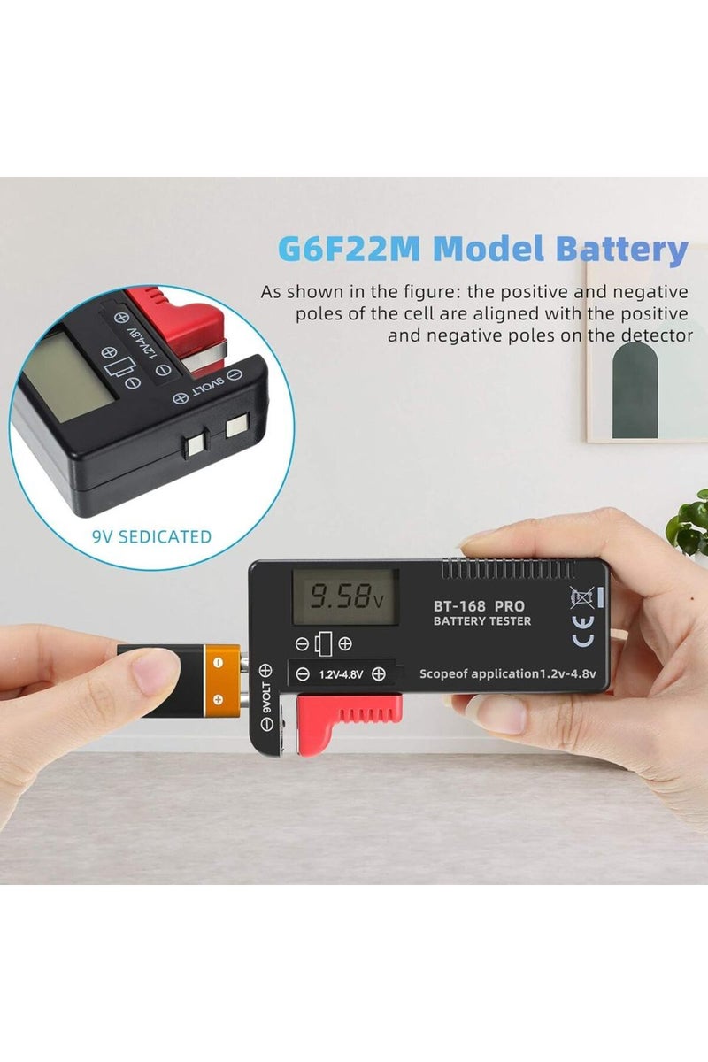 erorex BT-168 PRO Digital Lithium Battery Capacity Tester Checkered load analyzer Display Check AAA AA B... - Image 3