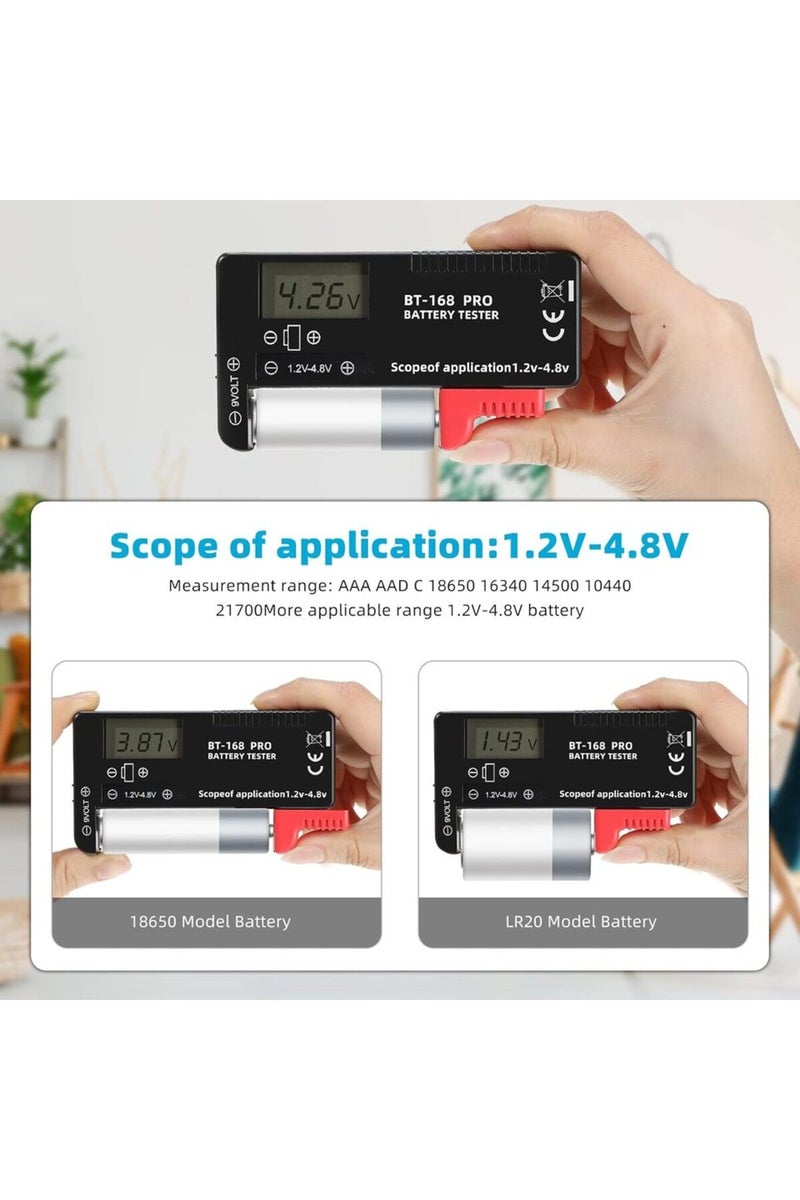 erorex BT-168 PRO Digital Lithium Battery Capacity Tester Checkered load analyzer Display Check AAA AA B... - Image 2