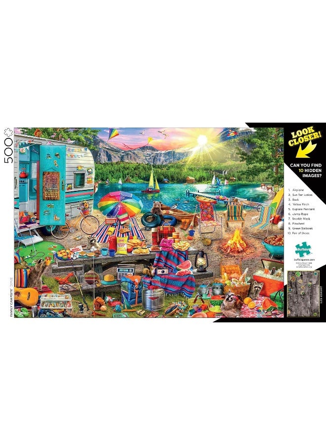 Buffalo Games - Aimee Stewart - Family Campsite - 500 Piece Jigsaw Puzzle with Hidden Images - Image 4